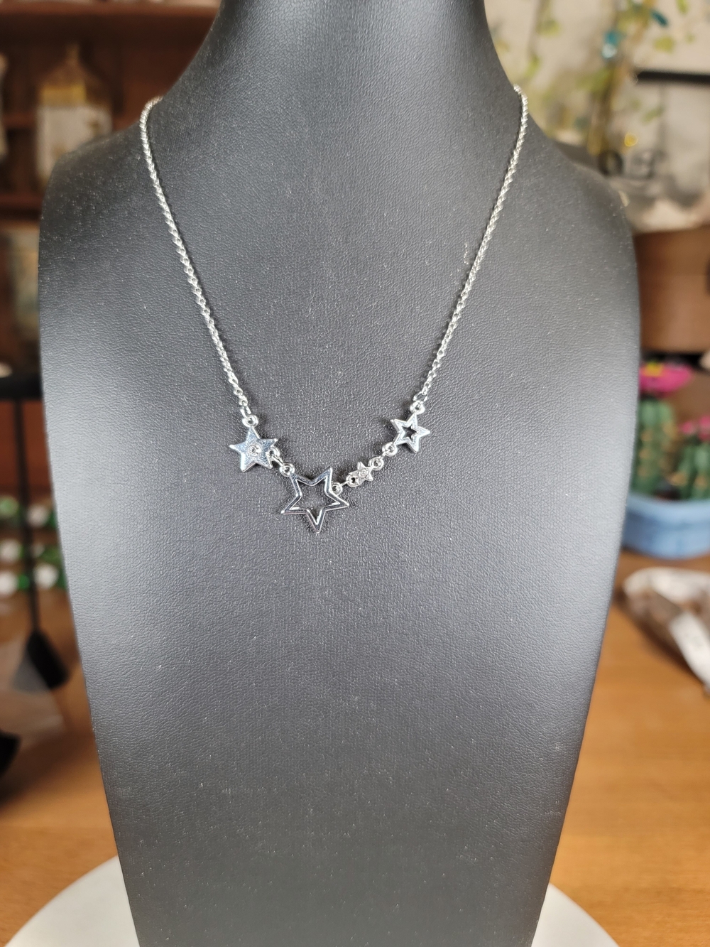 paparazzi Silver Star Rhonestone Necklace